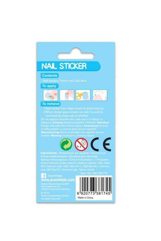 Juego Stickers De Uñas Animales Para Niños