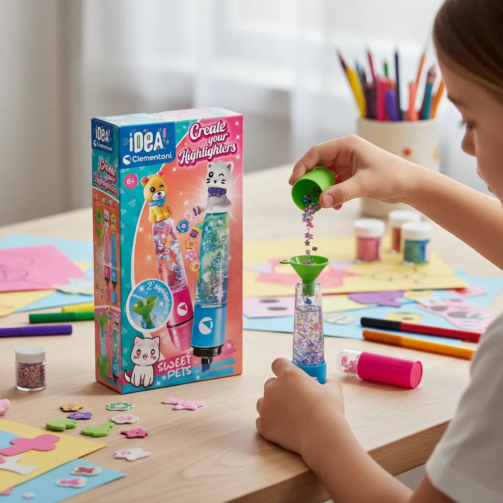 Juego Kit Crea Resaltadores Animales Fantásticos Para Niños