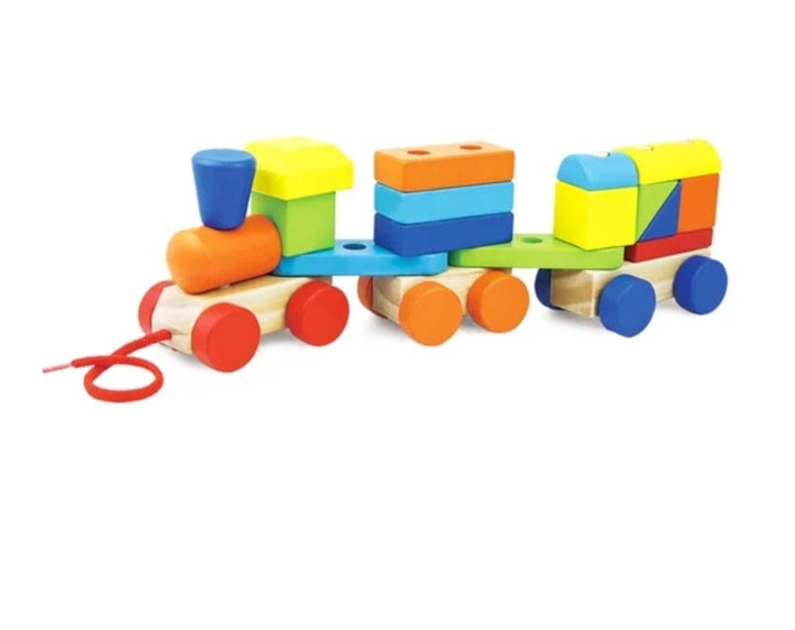 Juego Didáctico Tren De Bloques Para Niños