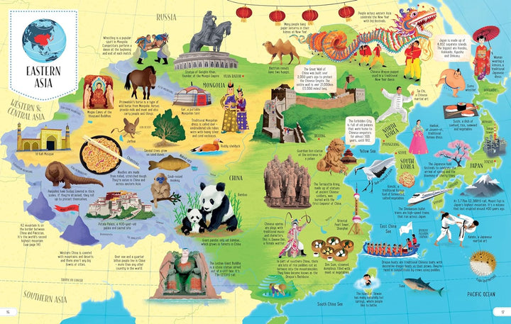Libro Educativo Atlas Explora El Mundo Para Niños