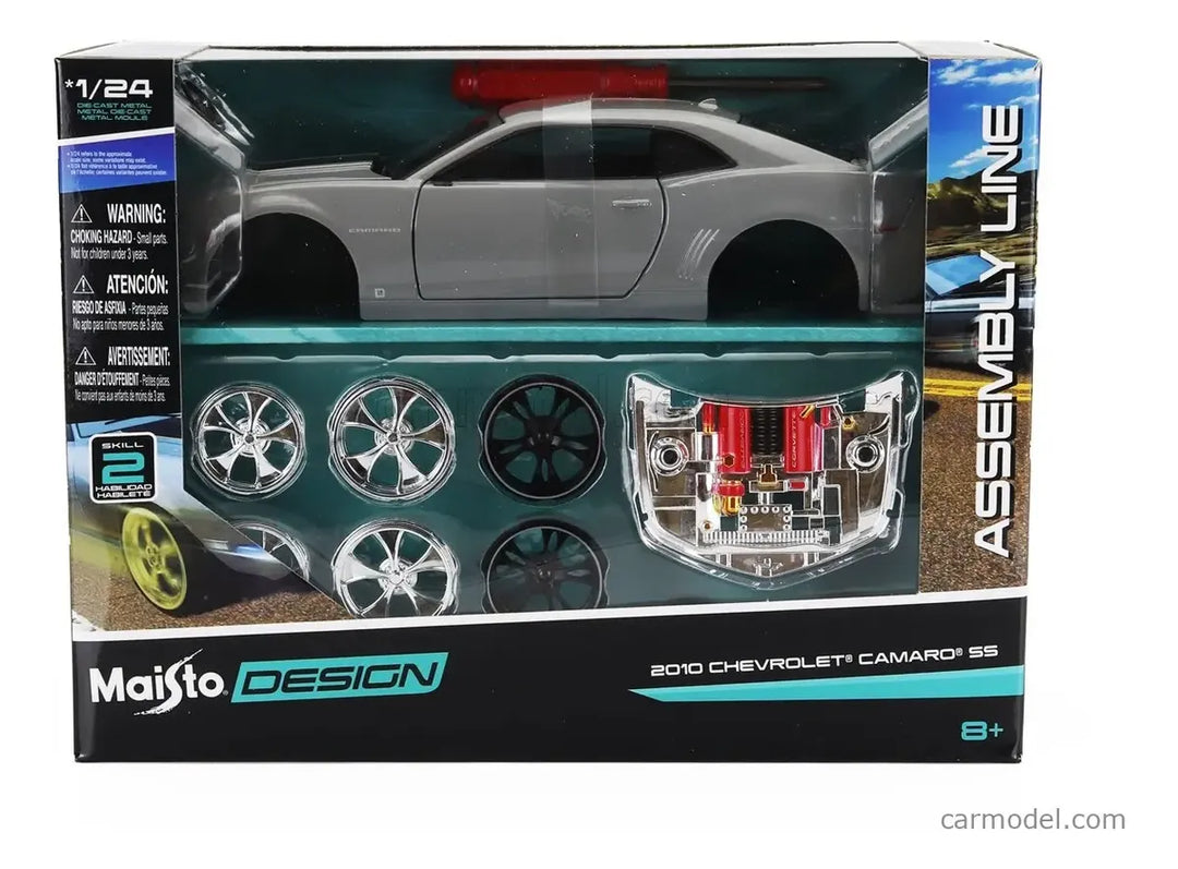 Carro Armable Escala 1/24 2010 Chevrolet Camaro Ss Gris