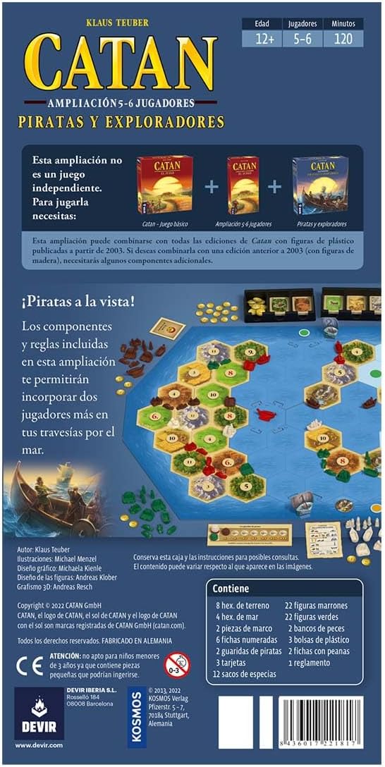 Juego Catan Ampliación Piratas Y Exploradores