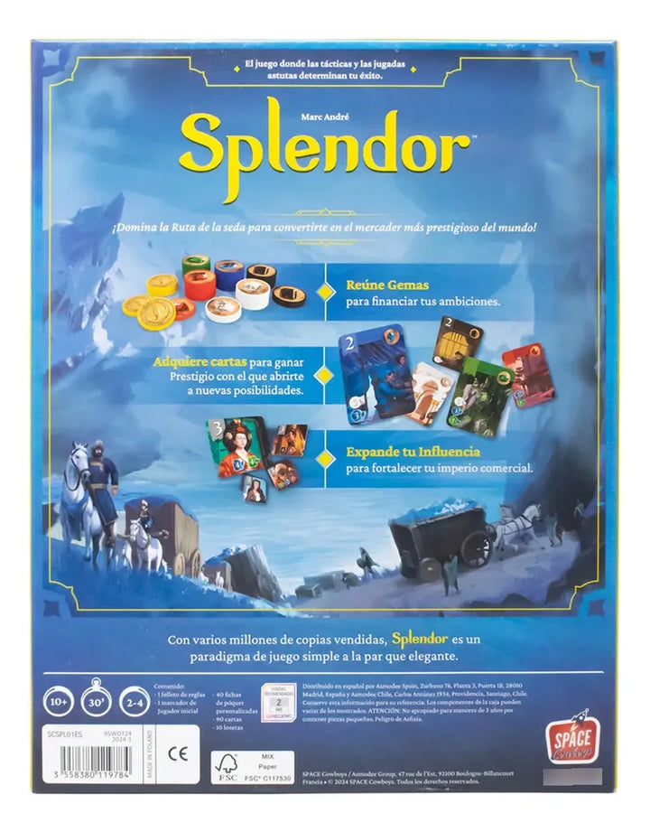 Juego De Mesa Splendor Estrategia Para Adultos Niños