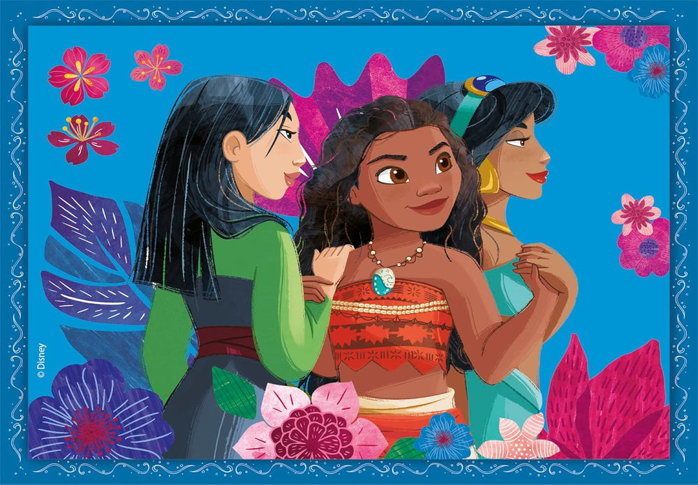 Rompecabezas 4 En 1 Princesas Para Niños