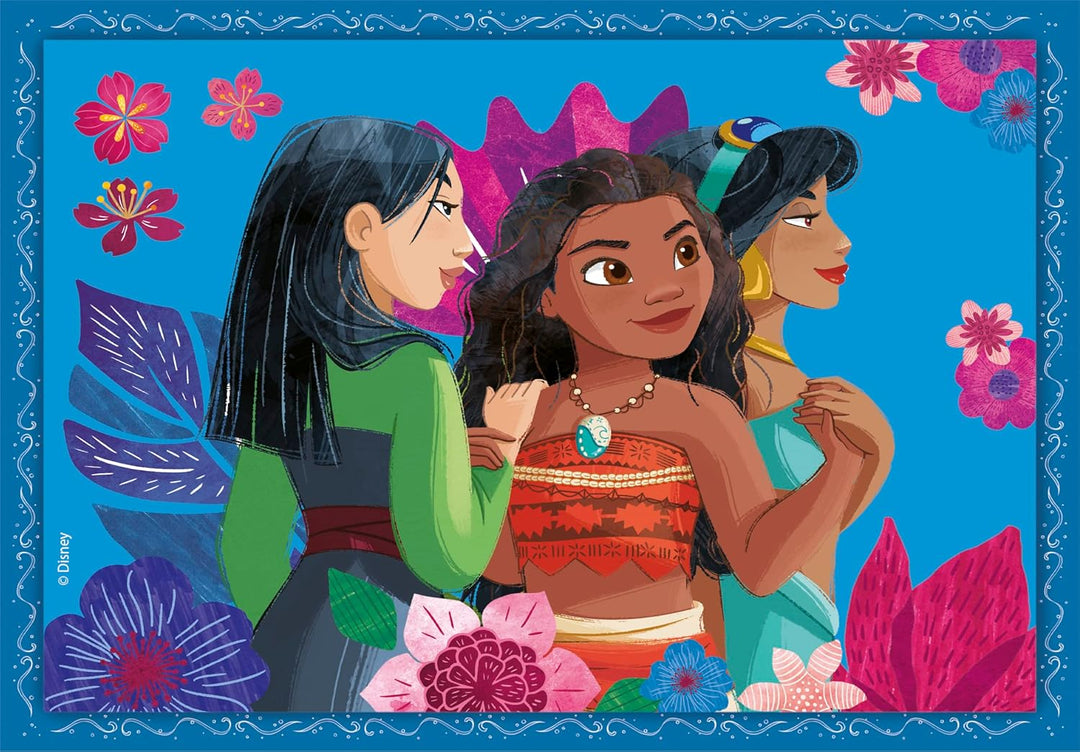 Rompecabezas 4 En 1 Princesas Para Niños