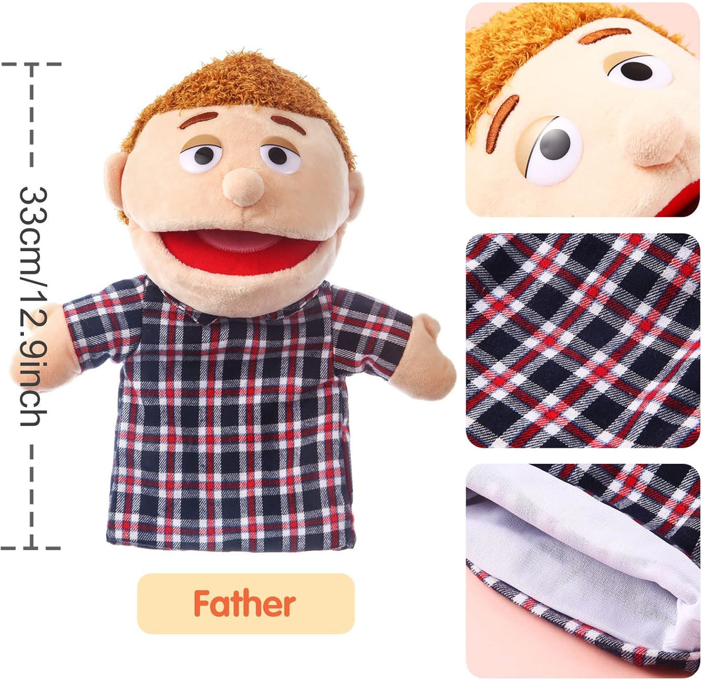 Juguete Títere Marioneta Papá Camisa Cuadros Para Niños