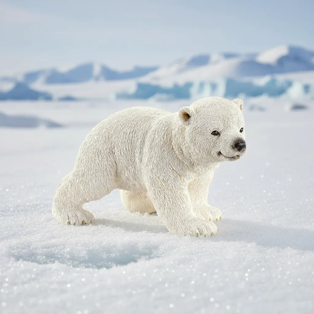 Figuras Cria Oso Polar Hecho A Mano Schleich