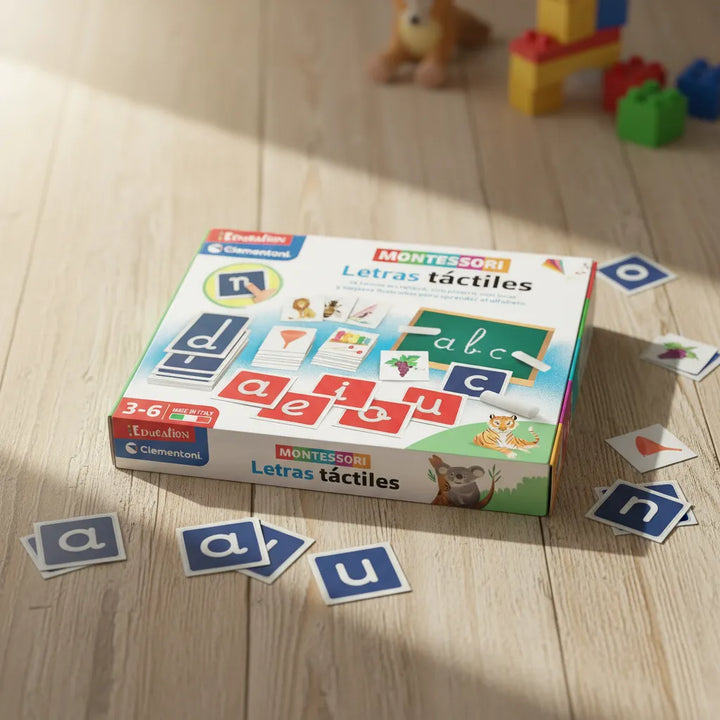 Juego Montessori Letras Táctiles Para Niños