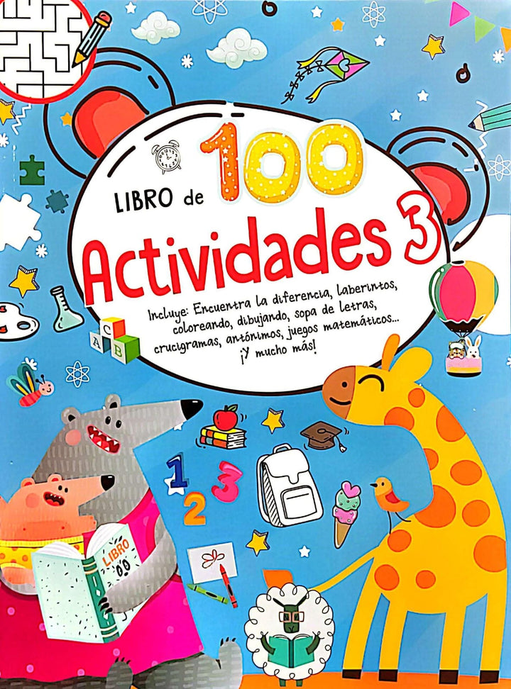 Libro Infantil 100 Actividades 3 Educativos