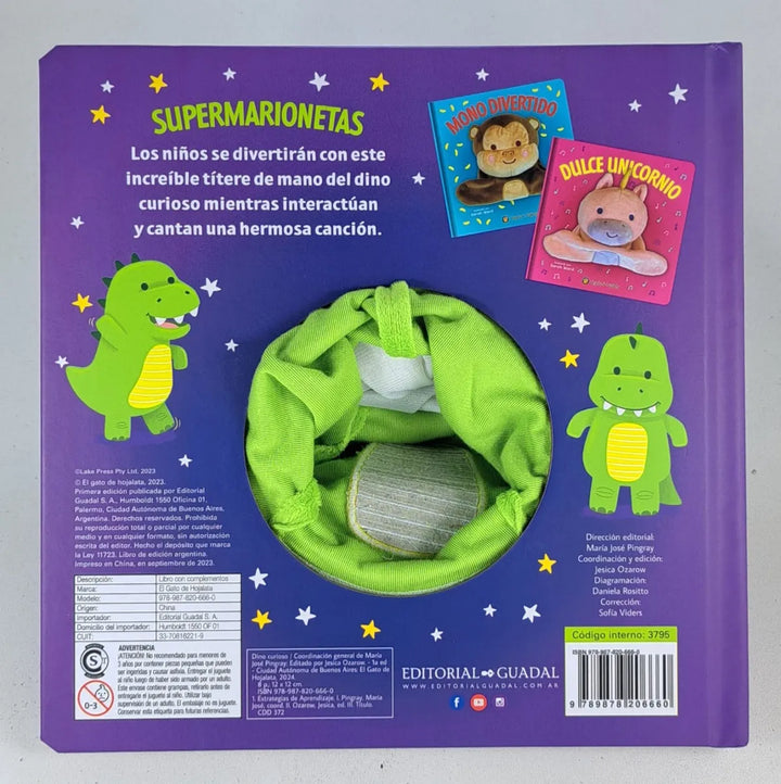 Juego Dulce Dinosaurio Títere Para Niños