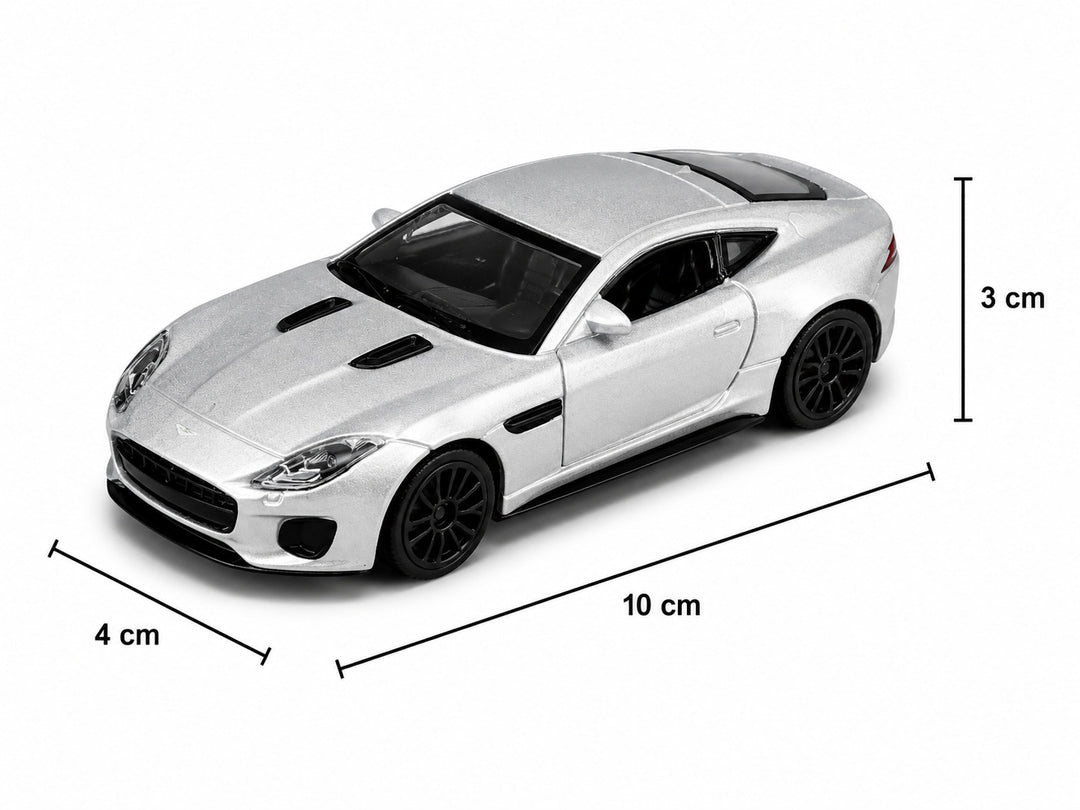 Carro A Escala 1/43 Jaguar F-type Coupe Plateado
