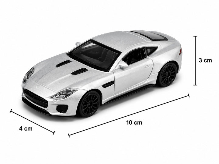 Carro A Escala 1/43 Jaguar F-type Coupe Plateado