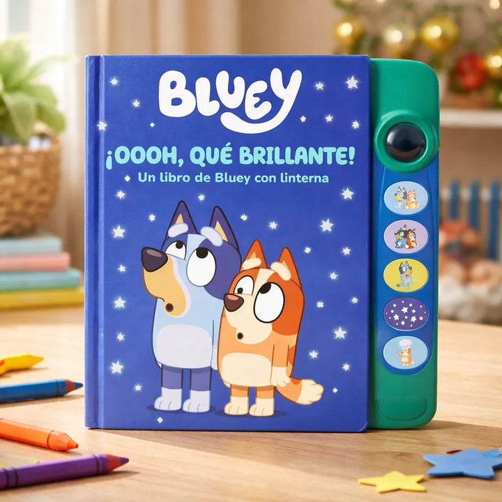 Libro Con Linterna Bluey ¡oooh, Qué Brillante! Para Niños