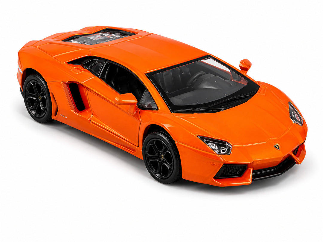 Carro Coleccionable 1/32 Lamborghini Aventador Coupe Naranja