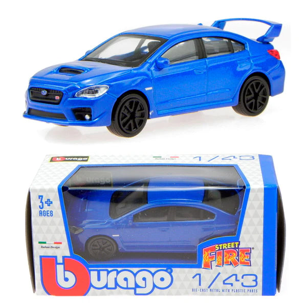 Carro Coleccionable Bburago A Escala 1/43 Subaru Wrx Sti Azul