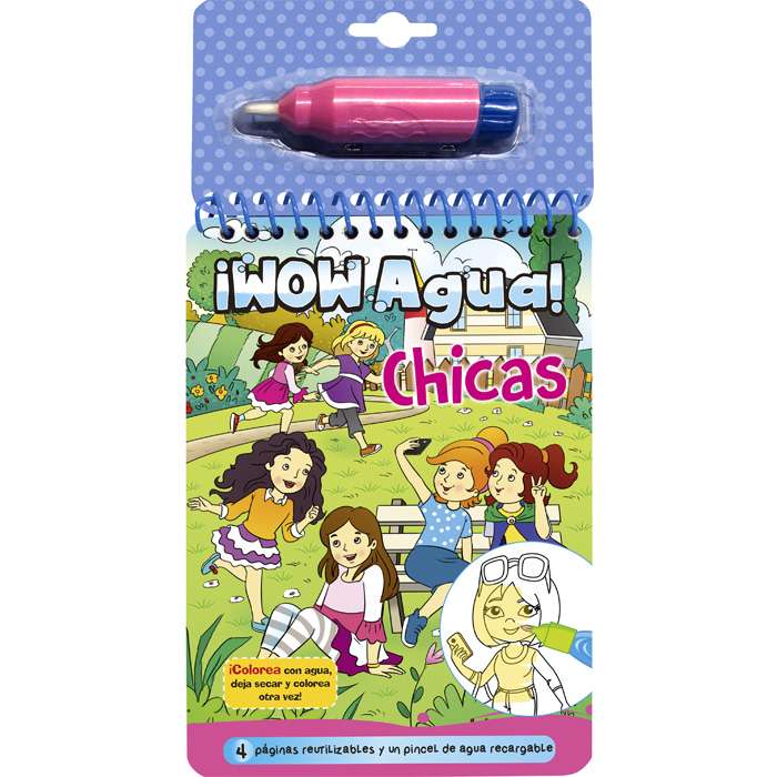 Libro Wow Agua Chicas Con Pincel Mágico Niños