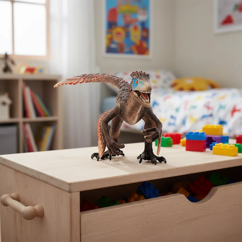 Figura Dinosaurios Utahraptor Pintado A Mano