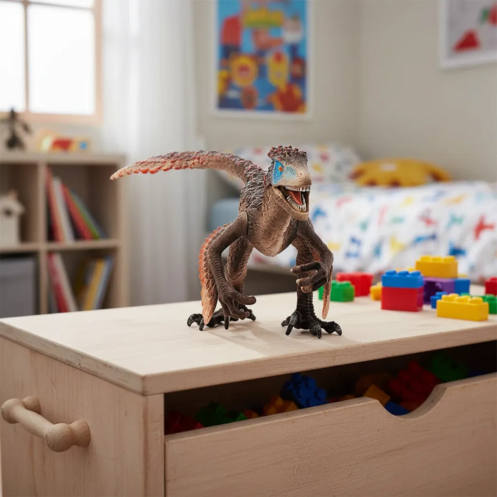 Figura Dinosaurios Utahraptor Pintado A Mano