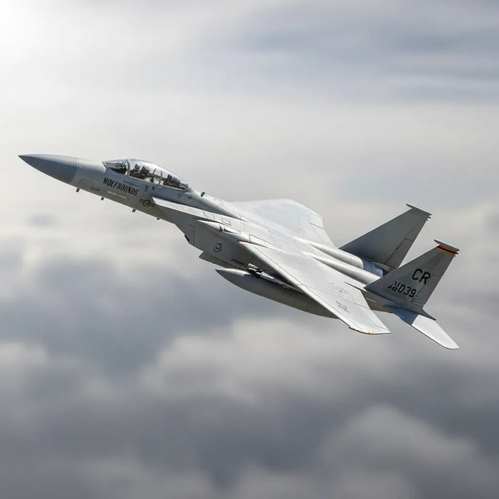 Avión Coleccionable A Escala F-15 Eagle Gris Para Niños