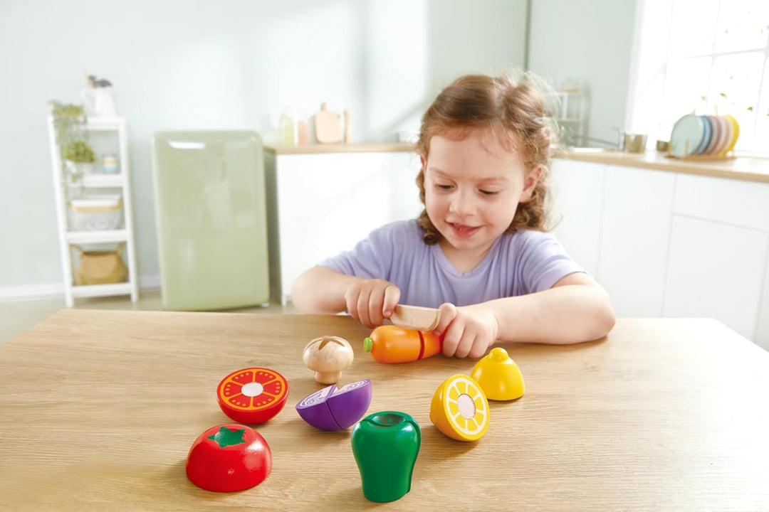 Set Motricidad Vegetales De Juguete Para Cortar