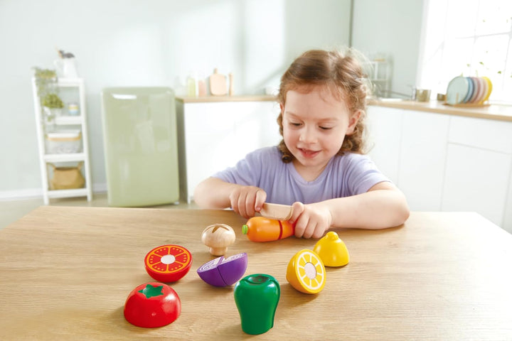 Set Motricidad Vegetales De Juguete Para Cortar