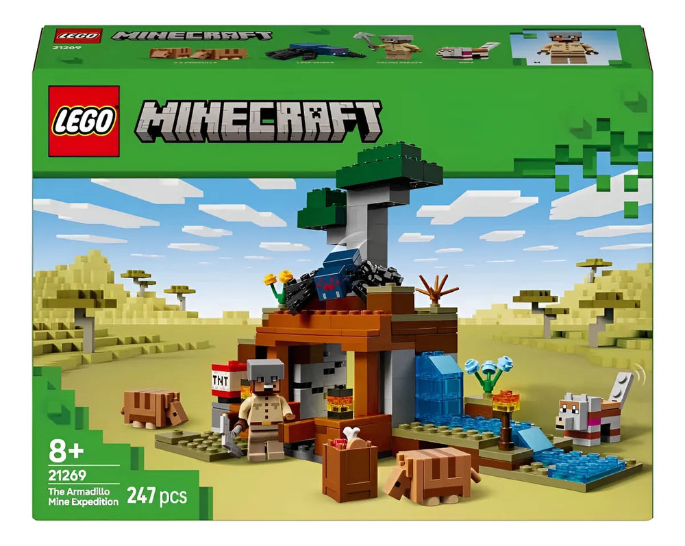 Lego Minecraft La Expedición Minera Del Armadillo 247 Piezas