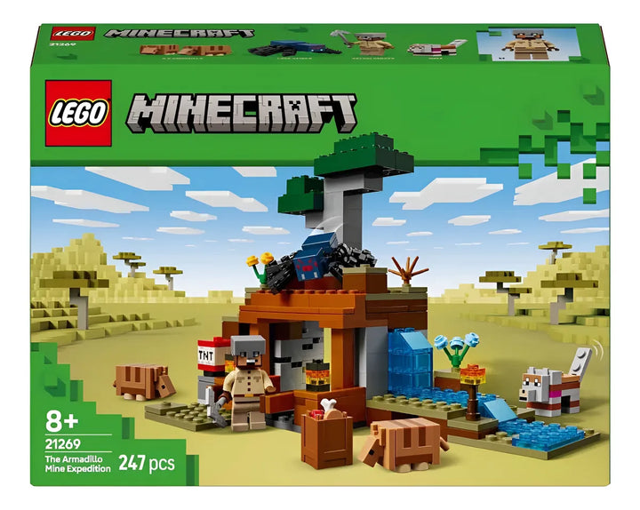 Lego Minecraft La Expedición Minera Del Armadillo 247 Piezas