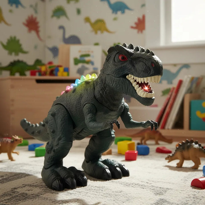 Dinosaurio T-Rex Luces Sonido Y Movimiento