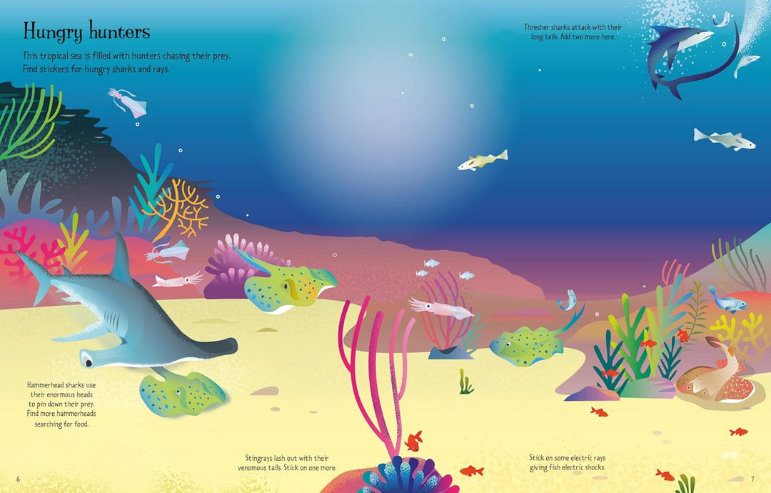 Libro Didáctico Primer Libro Pegatinas Tiburones Para Niños