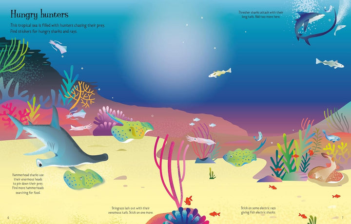Libro Didáctico Primer Libro Pegatinas Tiburones Para Niños