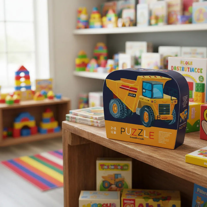 Rompecabezas Zona De Construcción 12 Piezas Para Niños