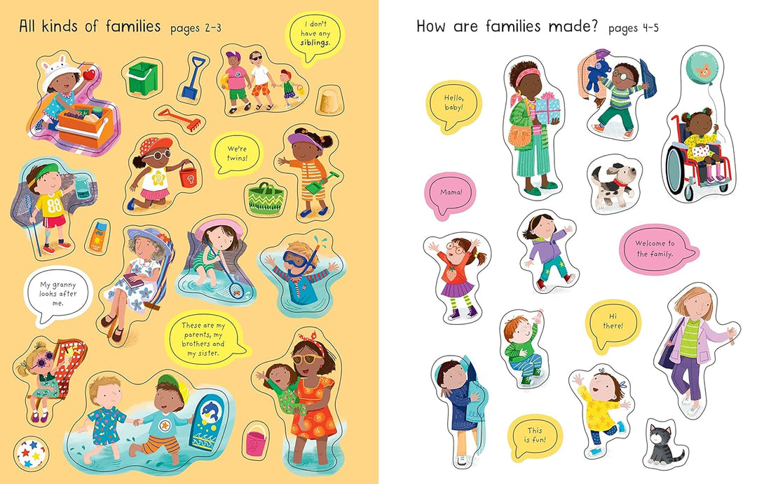 Libro Didáctico Primer Libro Pegatinas Familias Para Niños