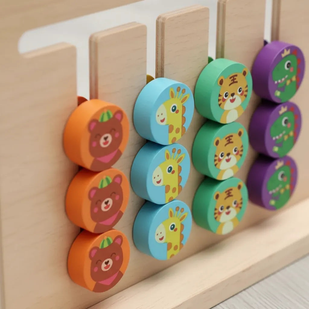 Juego Didáctico Laberinto En Madera Animales Para Niños