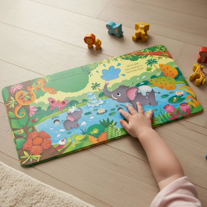 Libro Didáctico De Sonidos Jungla Interactivo Para Niños