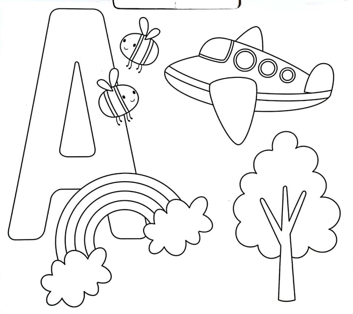 Libro Infantil Para Colorear Alfabeto 100 Pegatinas