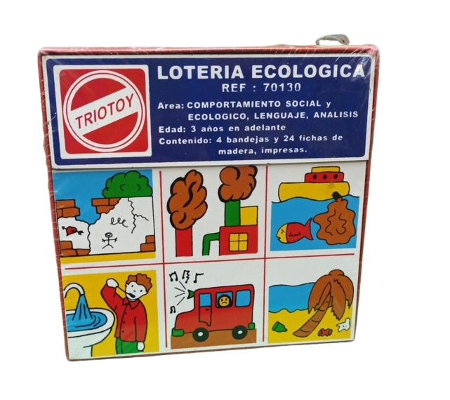 Juego De Mesa Lotería Ecológica En Madera Para Niños