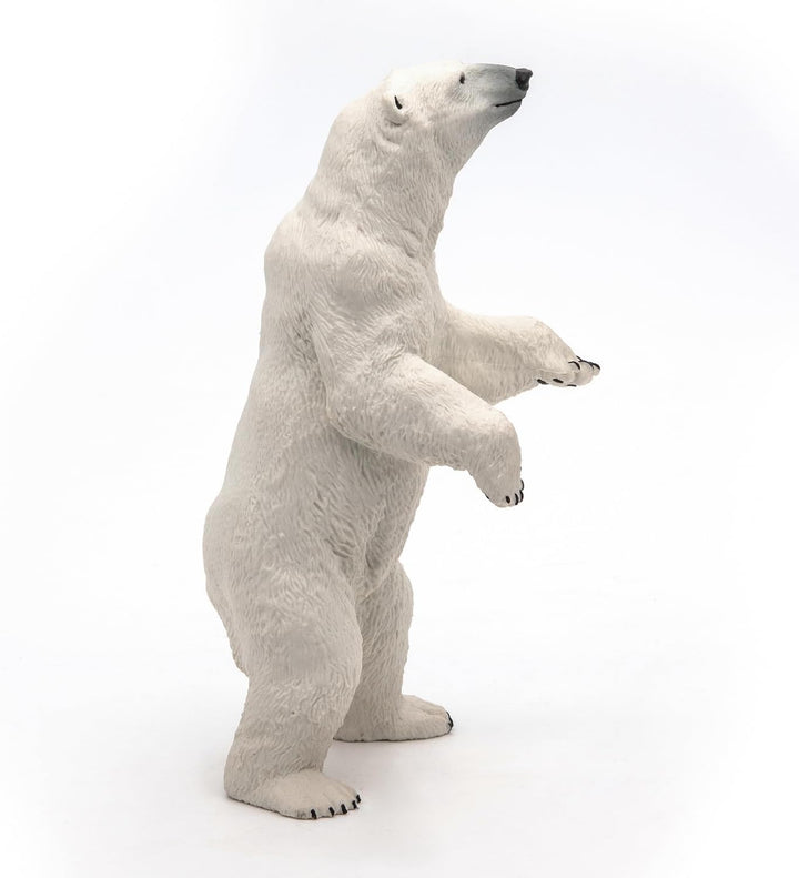 Figura Oso Polar De Pie Pintada A Mano Papo