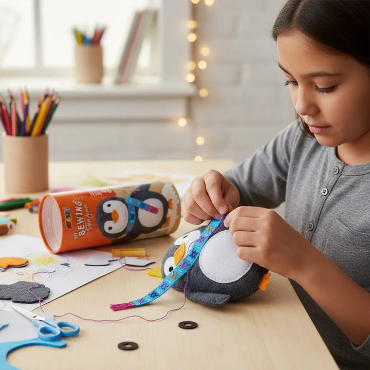 Set De Arte Y Manualidades pingüino Tejidos