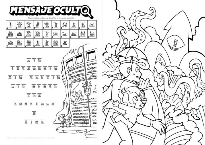 Libro Para Colorear Y Actividades Invictor Y Mayo Niños