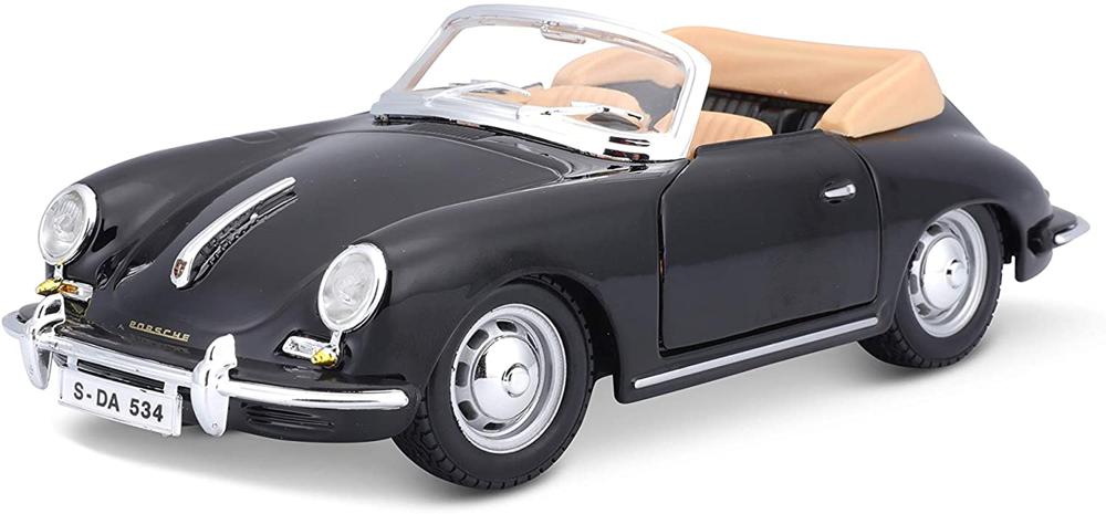 Carro A Escala 1/24 Porsche 356b Cabriolet Negro