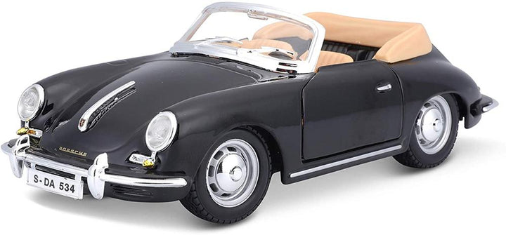 Carro A Escala 1/24 Porsche 356b Cabriolet Negro