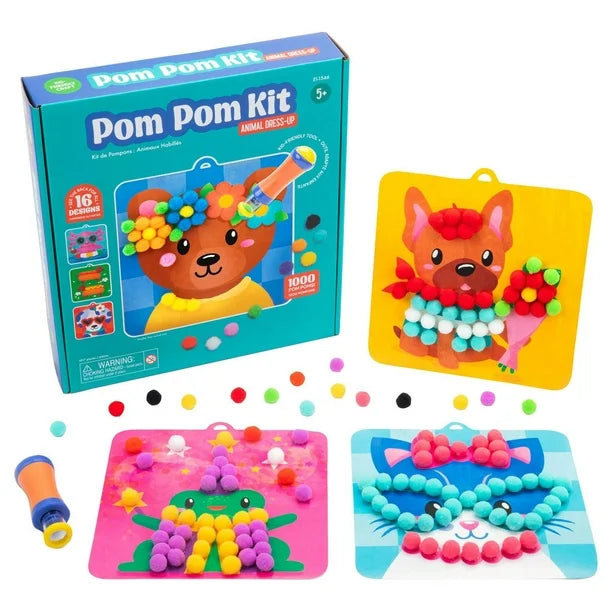 Juego Pompones Animales 1000 Piezas Niños