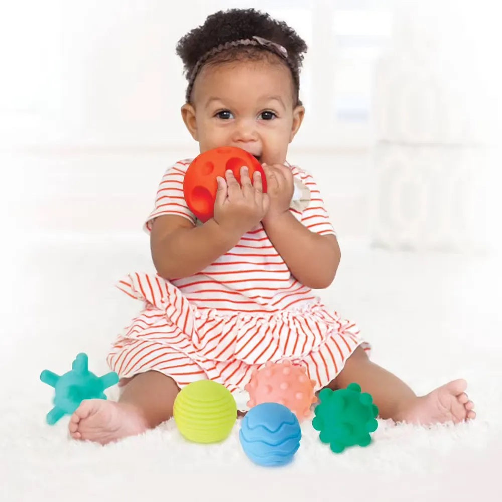 Juego Pelotas Sensoriales Para Bebe 6 Piezas