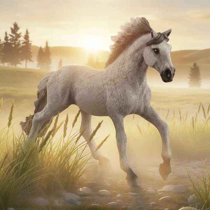Figura Animales Caballo Sorraia Mustang Pintado A Mano