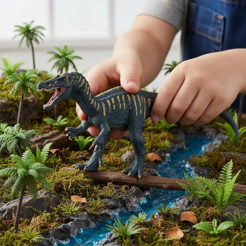 Figura Dinosaurios Baryonyx Pintado A Mano