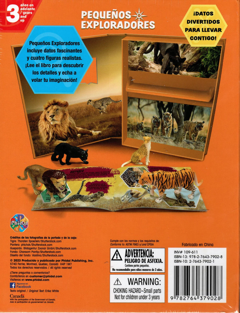 Libro Exploradores Juego 2 En 1 Figuras felinos Para Niños