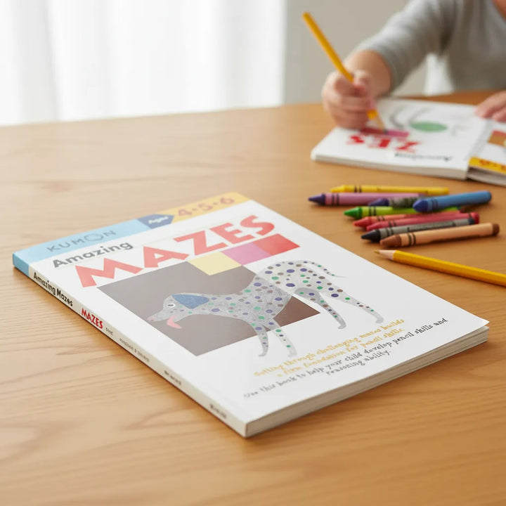 Libro didáctico Kumon Amazing Mazes para niños