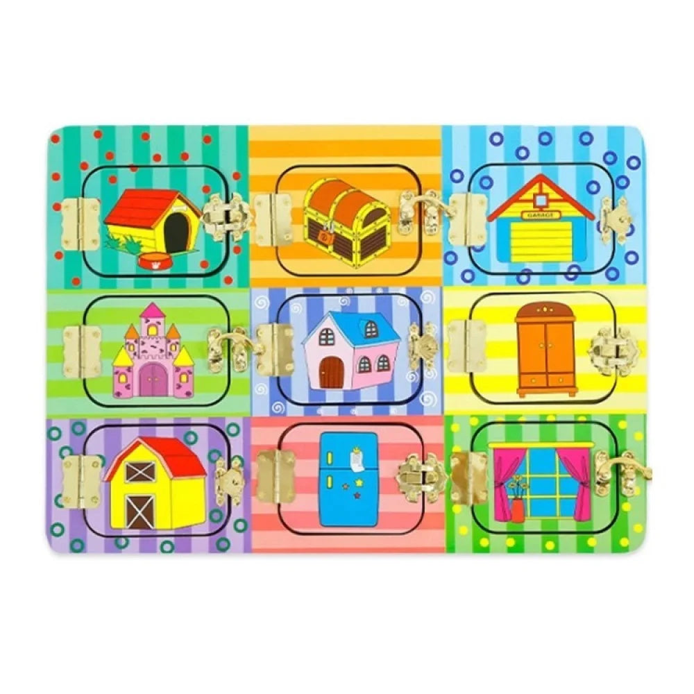 Juego Didáctico De Madera Cerraduras Para Niños