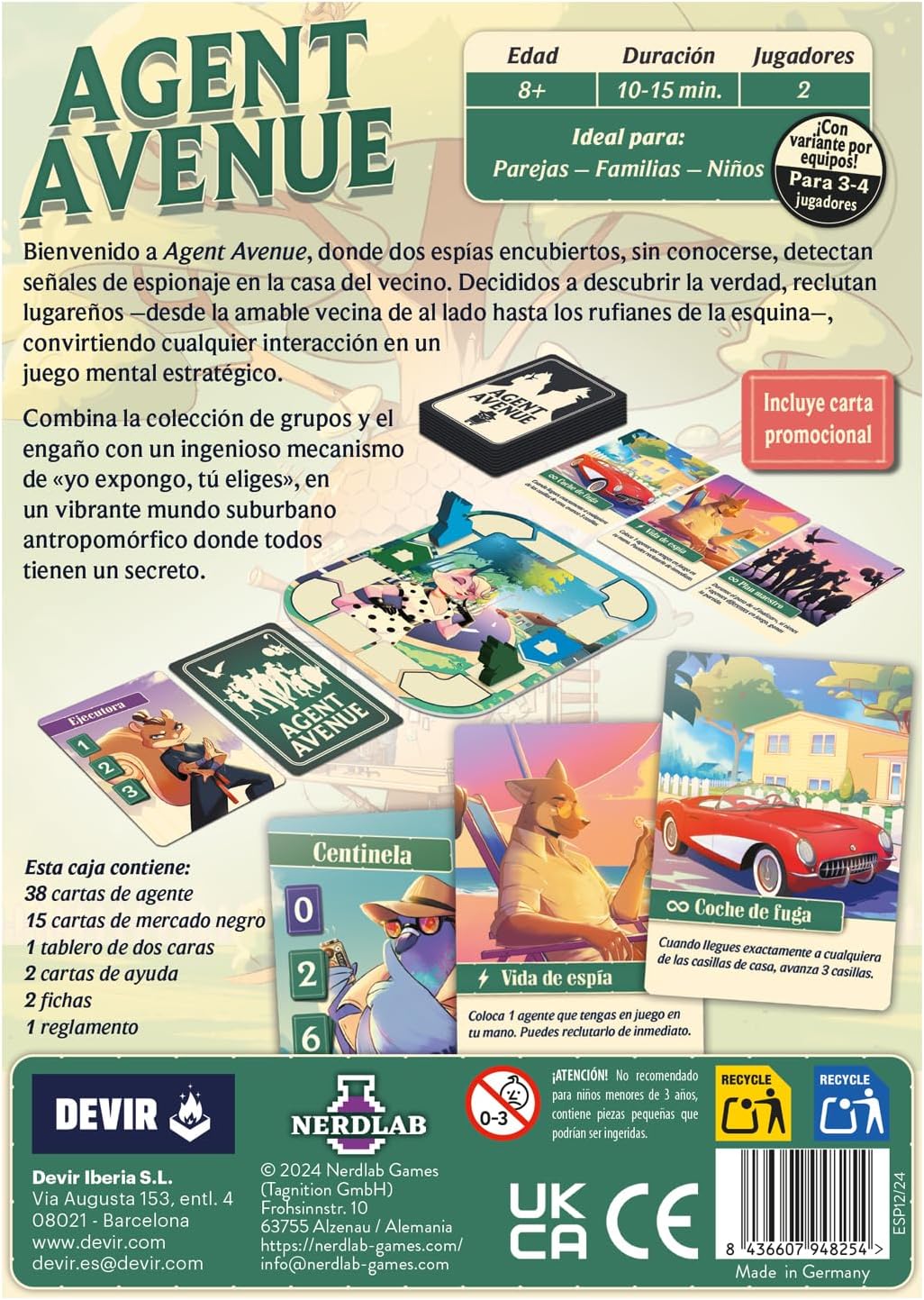 Juego De Mesa Agent Avenue Para Niños