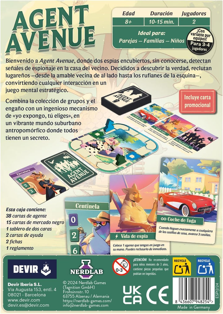 Juego De Mesa Agent Avenue Para Niños